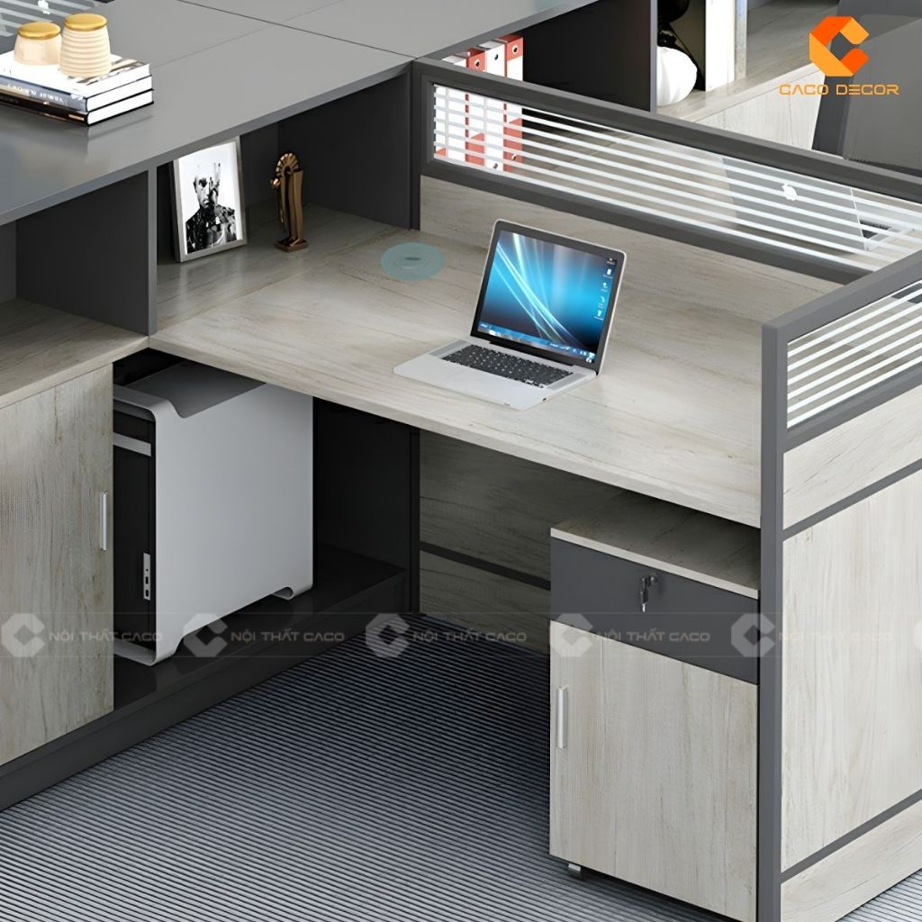 Bàn Làm Việc Nhân Viên BLVNV018 Đỉnh Cao Của Sự Riêng Tư & Tiện Nghi 7