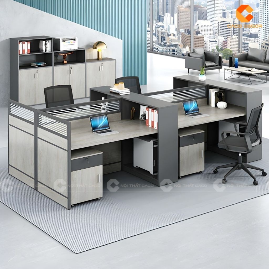 Bàn Làm Việc Nhân Viên BLVNV018 Đỉnh Cao Của Sự Riêng Tư & Tiện Nghi 1