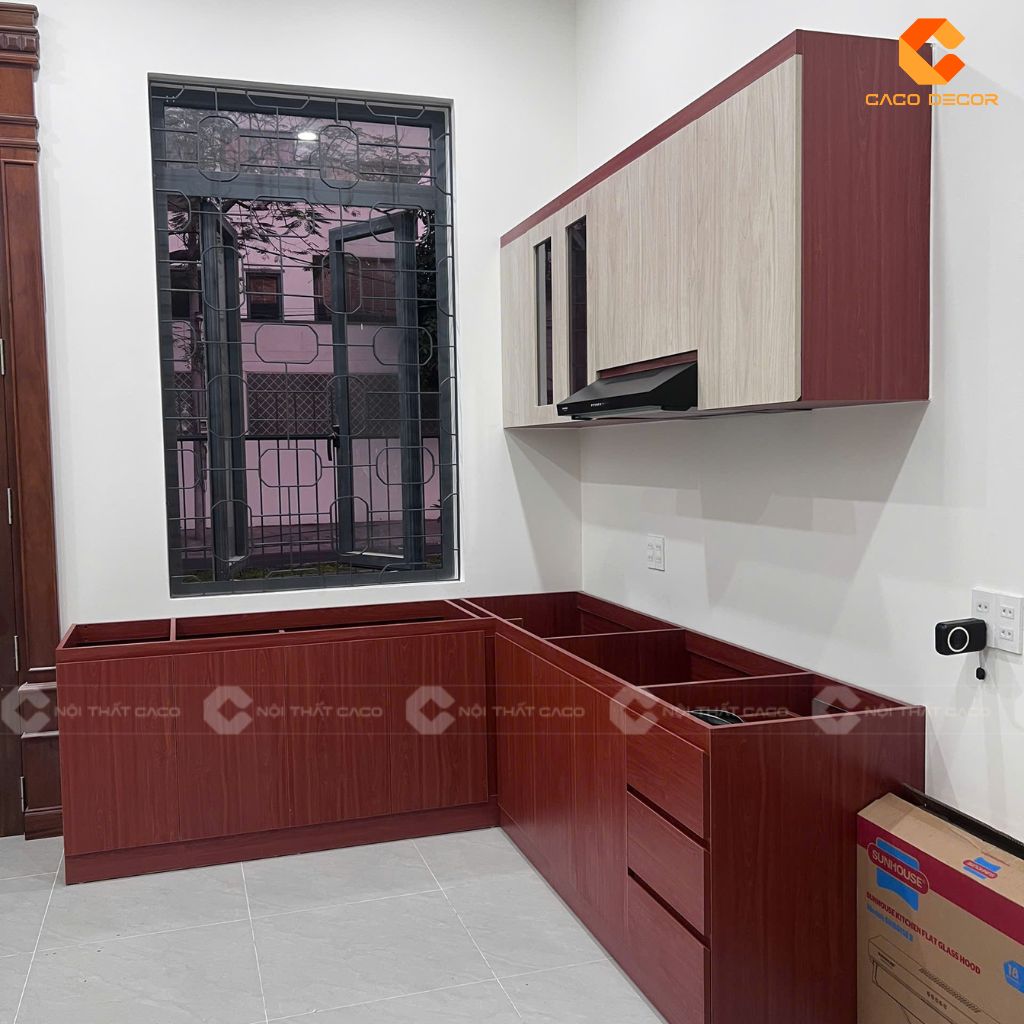 Hình ảnh thực tế bàn giao tủ chữ L theo yêu cầu của khách hàng