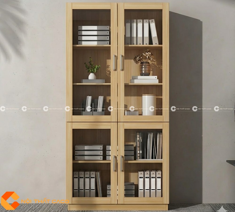 Tủ Hồ Sơ 2 Cánh Gỗ Công Nghiệp THS023 Đẹp Hiện Đại | CaCo 7