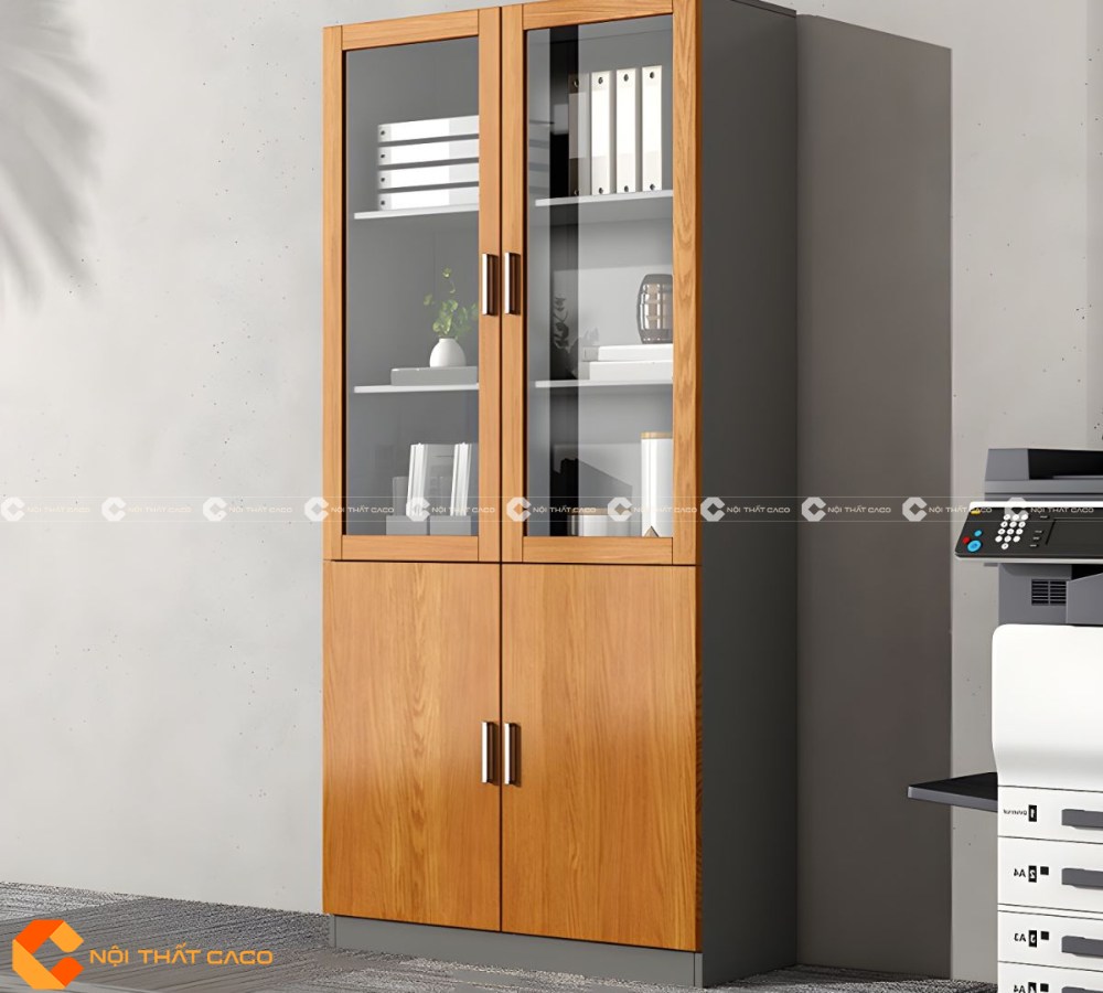 Tủ Hồ Sơ 2 Cánh Gỗ Công Nghiệp THS023 Đẹp Hiện Đại | CaCo 6
