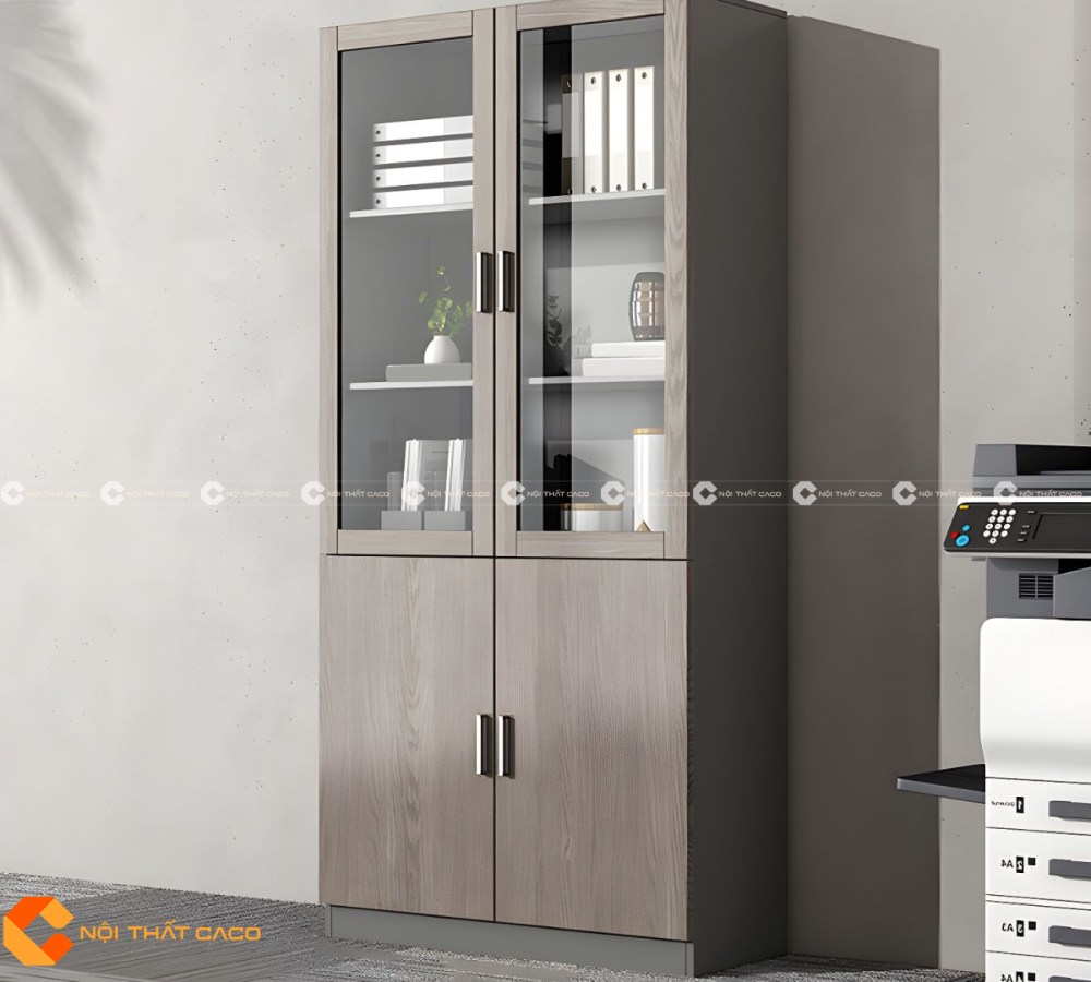 Tủ Hồ Sơ 2 Cánh Gỗ Công Nghiệp THS023 Đẹp Hiện Đại | CaCo 3