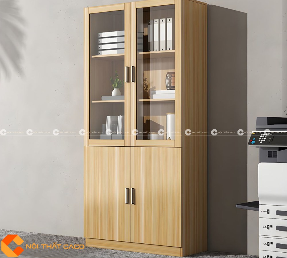 Tủ Hồ Sơ 2 Cánh Gỗ Công Nghiệp THS023 Đẹp Hiện Đại | CaCo 2