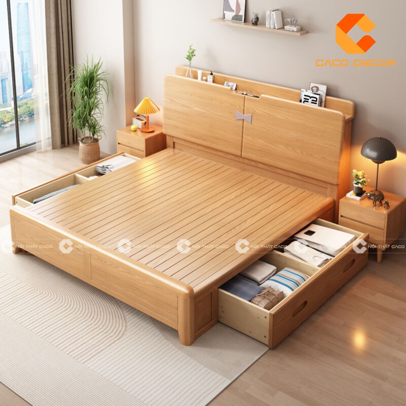 Concept Giường ngủ gỗ tự nhiên thiết kế - Thiết kế trọn gói  1