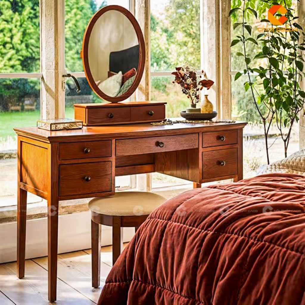 Top Mẫu Bàn Trang Điểm Gỗ Tự Nhiên Đẹp, Sang, Xịn Giá Tốt 2
