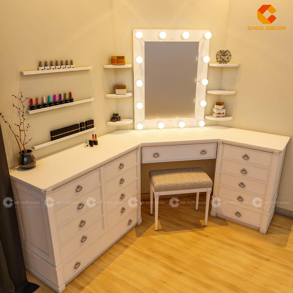 Top Mẫu Bàn Trang Điểm Gỗ Tự Nhiên Đẹp, Sang, Xịn Giá Tốt 11