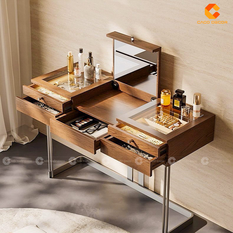 Top Mẫu Bàn Trang Điểm Gỗ Tự Nhiên Đẹp, Sang, Xịn Giá Tốt 1