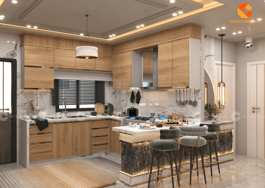 Giá Tủ Bếp Gỗ Công Nghiệp MDF Các Thương Hiệu Mới Nhất 4