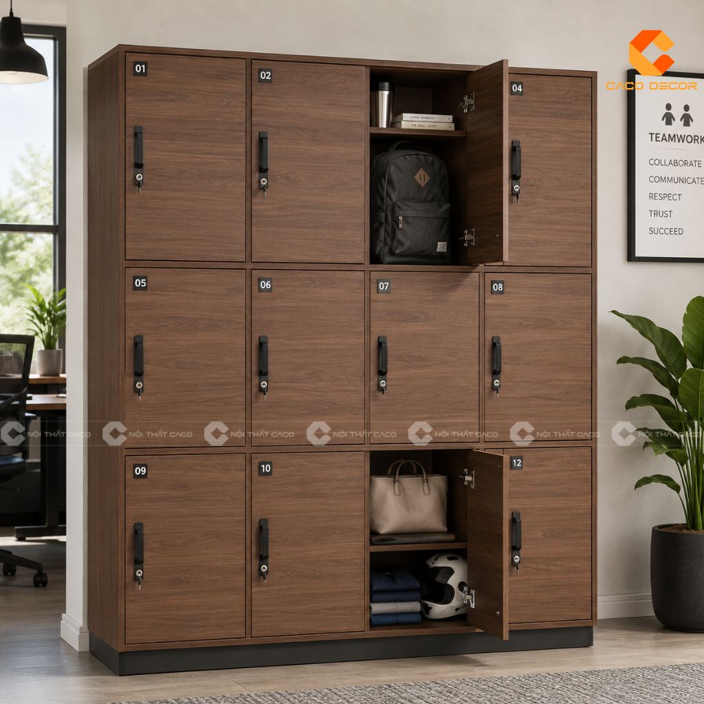 Tủ locker là mẫu tủ dùng để gửi đồ nhân viên