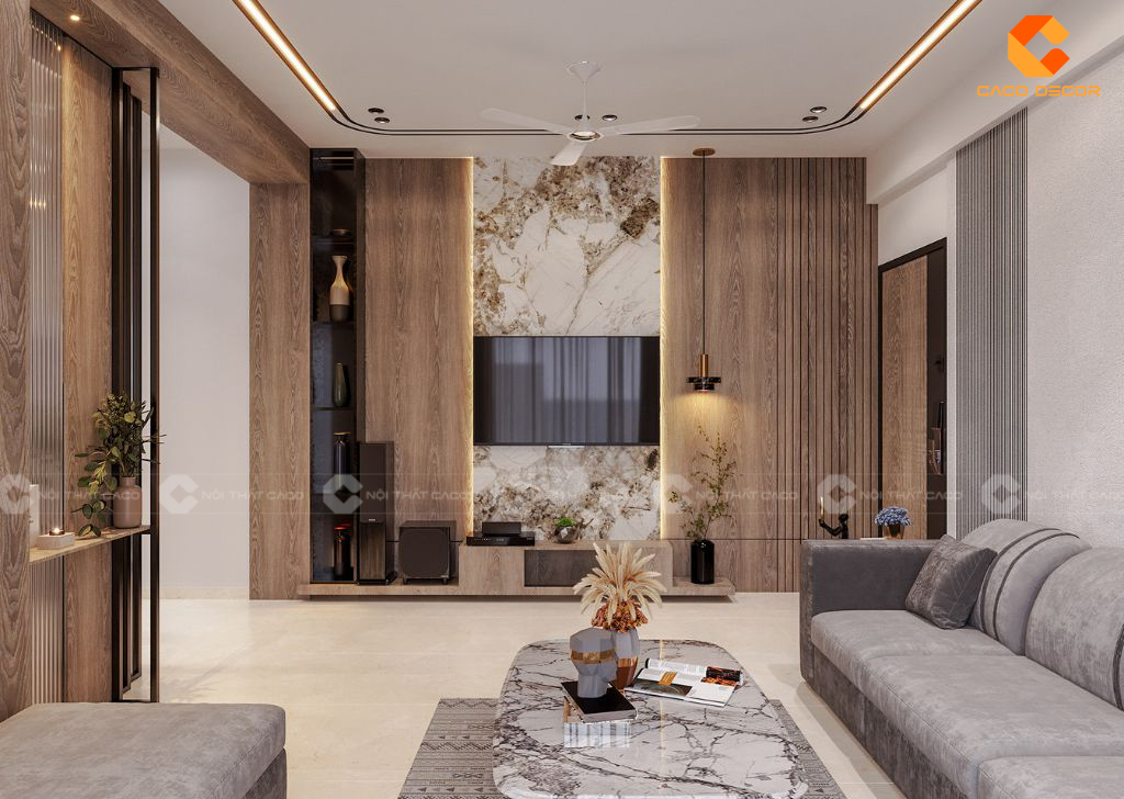 Kệ Tivi Vách Ngăn Phòng Khách Sang Trọng, Đẳng Cấp 13