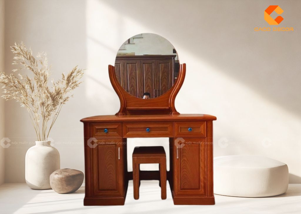 Mẫu bàn trang điểm gỗ xoan đào