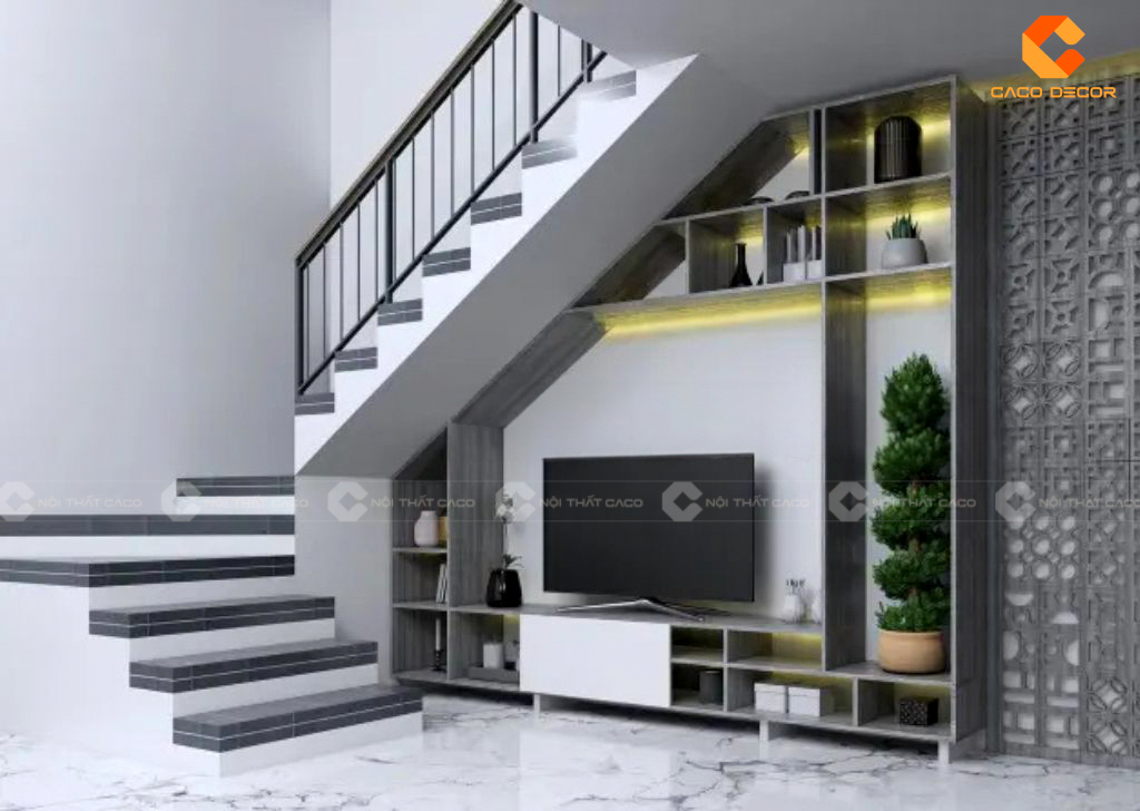  Những Lưu Ý Khi Thiết Kế Kệ Dưới Gầm Cầu Thang 10