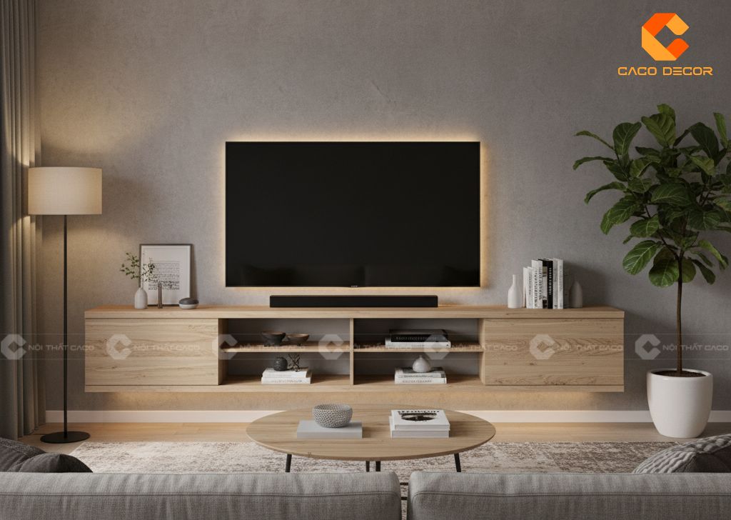 Mẫu kệ tivi phòng khách đơn giản