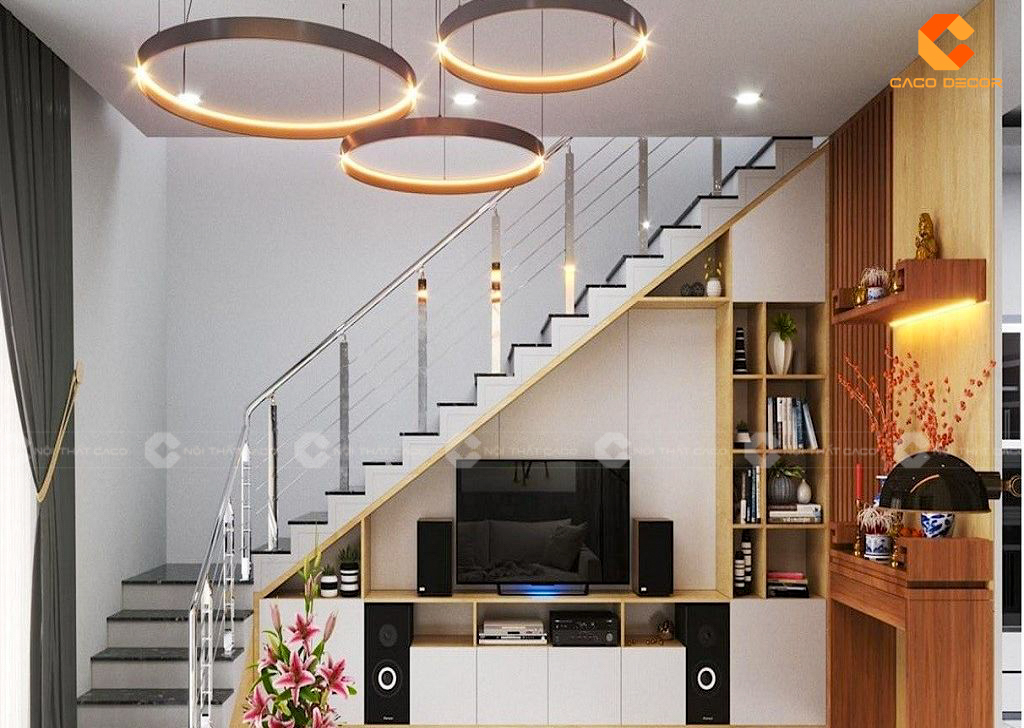  Những Lưu Ý Khi Thiết Kế Kệ Dưới Gầm Cầu Thang 14