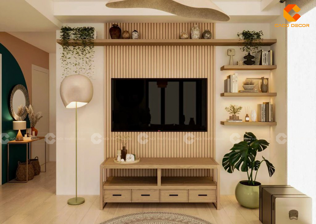 Kệ Tivi Vách Ngăn Phòng Khách Sang Trọng, Đẳng Cấp 4