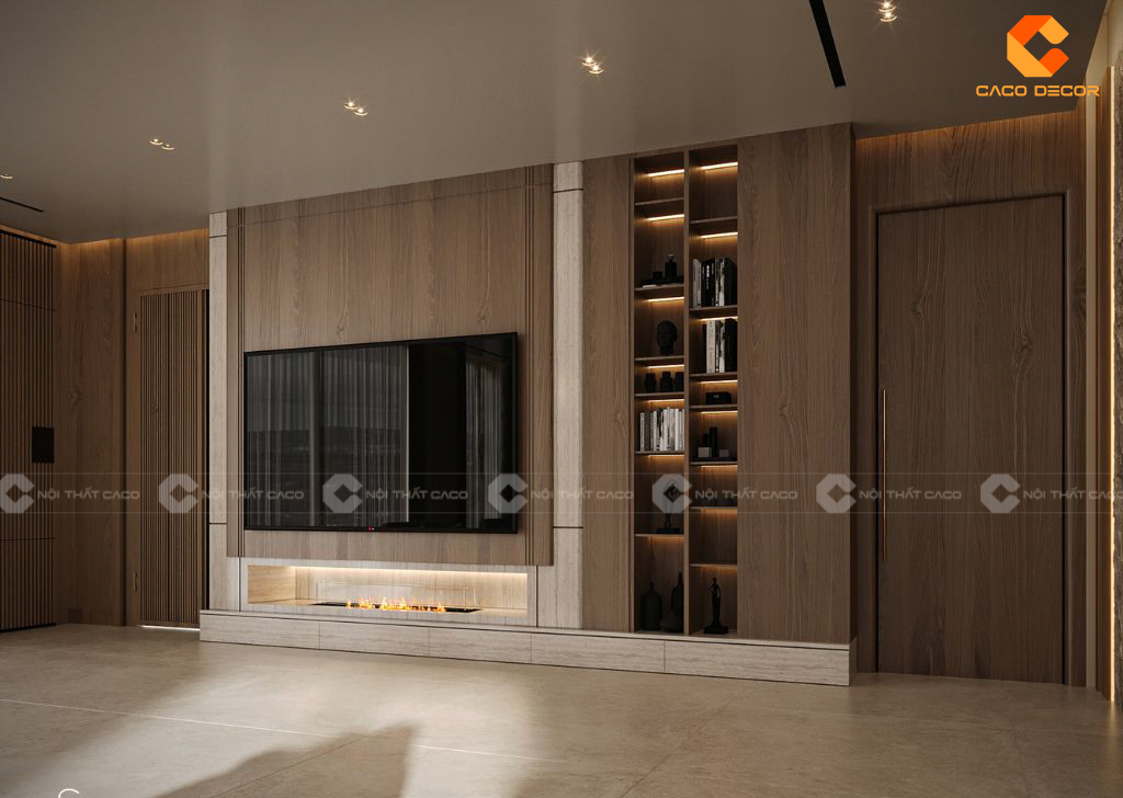 Kệ Tivi Vách Ngăn Phòng Khách Sang Trọng, Đẳng Cấp 16