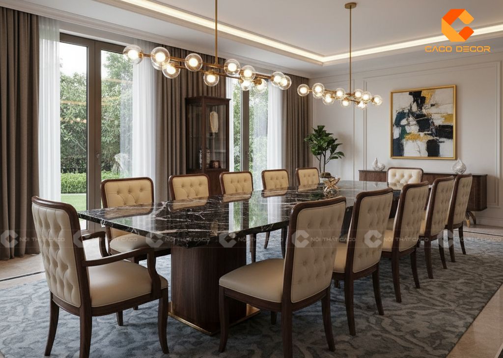 Mẫu bàn ăn dành cho biệt thự