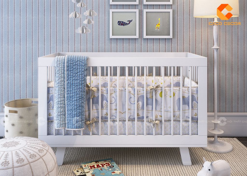 Mẫu giường cũi trẻ em đơn giản đẹp