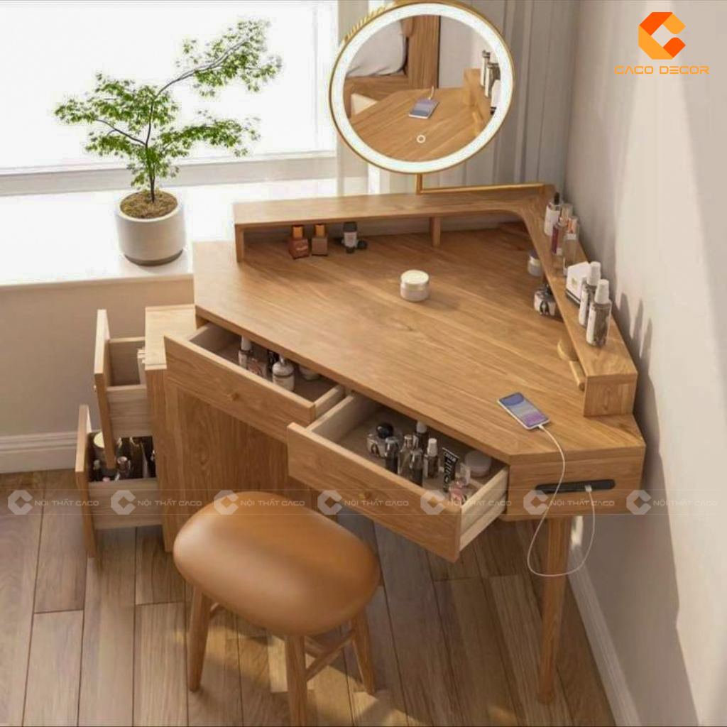 Mẫu Bàn Trang Điểm Gỗ Sang Trọng Và Tiện Ích 15