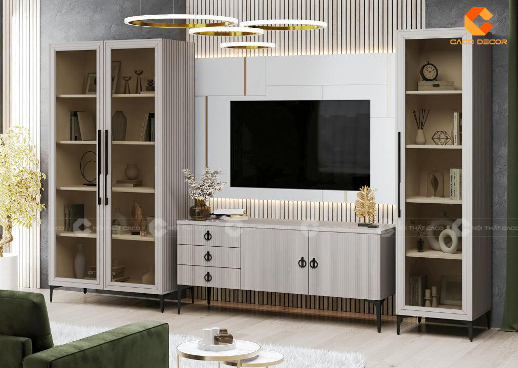 Gợi Ý Trang Trí Kệ Tivi Phòng Khách Đẹp Nhất Năm Nay 6