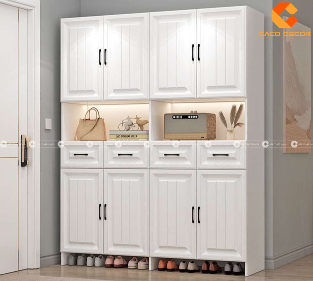Tủ giày dép kếp hợp tủ để đồ