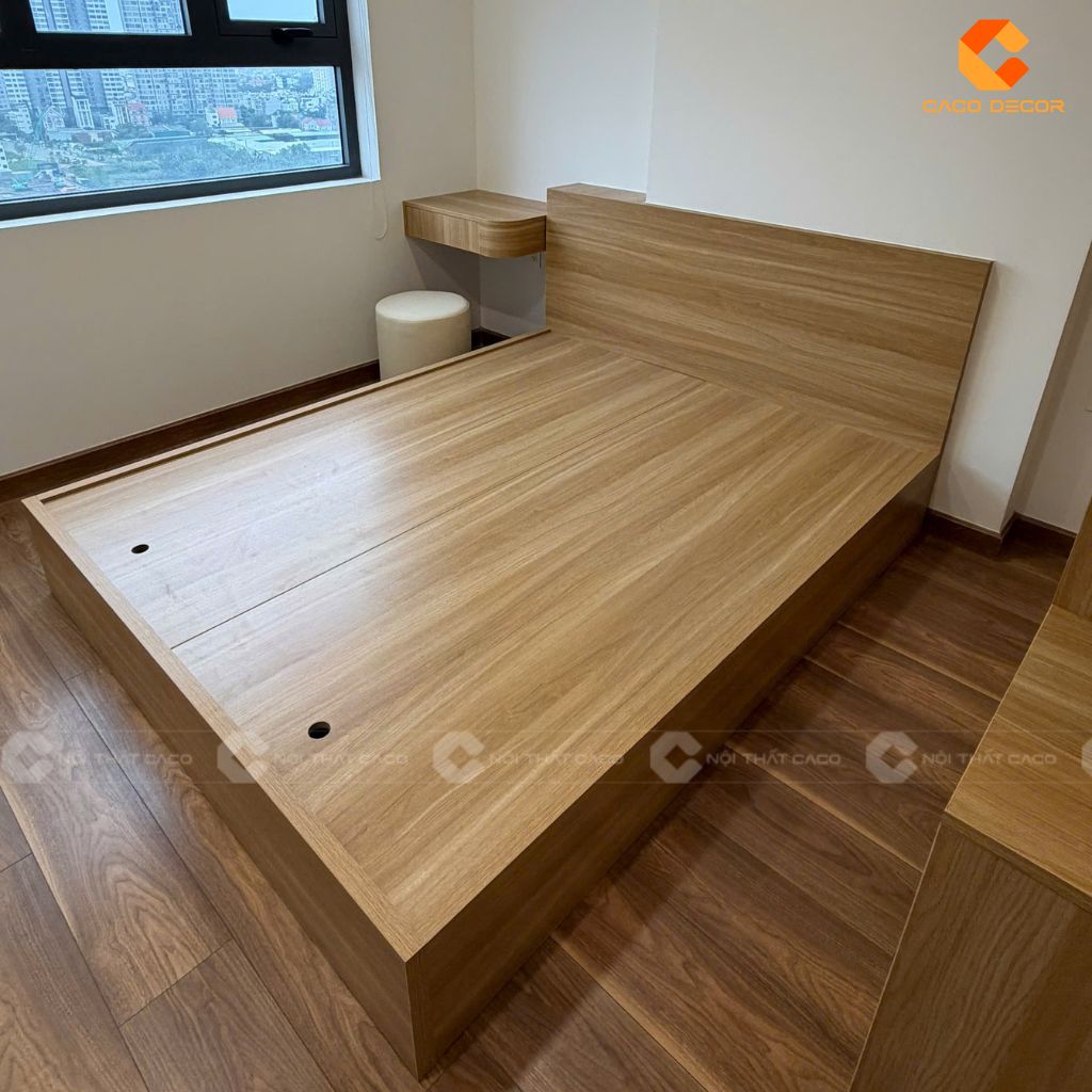 Hình ảnh thực tế tại công trình giường ngủ và bàn trang điểm