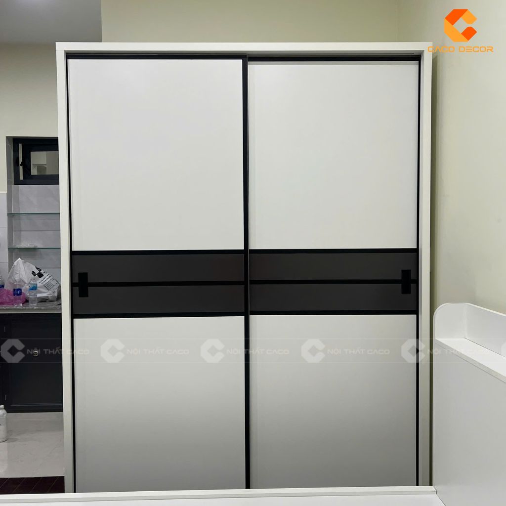 Tủ áo cửa lùa thiết kế đơn giản