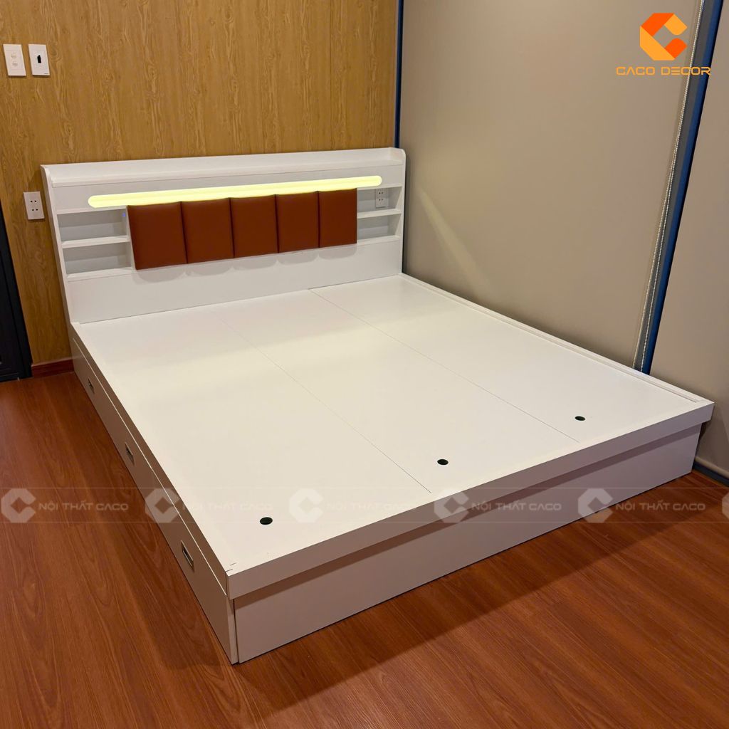 Hình ảnh giường thực tế thi công theo yêu cầu của khách hàng