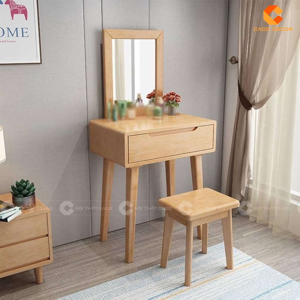 Mẫu bàn trang điểm nhỏ nhắn tiết kiệm diện tích