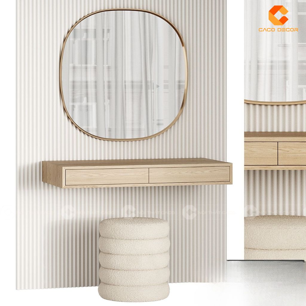 Mẫu bàn trang điểm cao cấp treo tường đơn giản