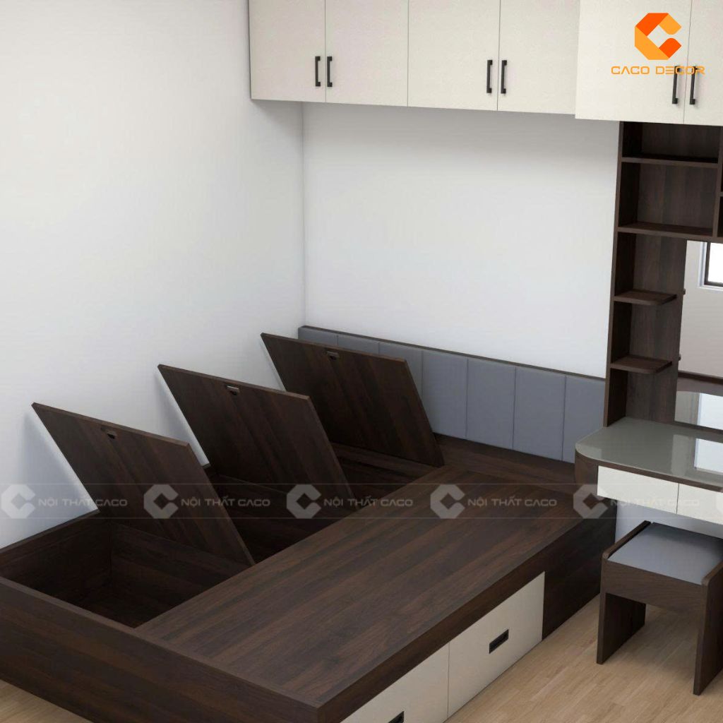 Hình ảnh 3D nội thất phòng ngủ thông minh