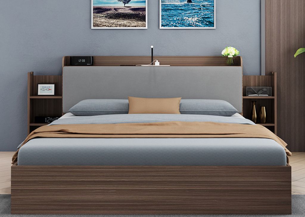 Mẫu giường ngủ gỗ công nghiệp GN094 bọc nệm