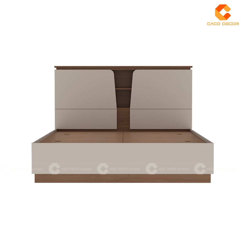 Giường gỗ công nghiệp GN100 kết hợp hộc tủ