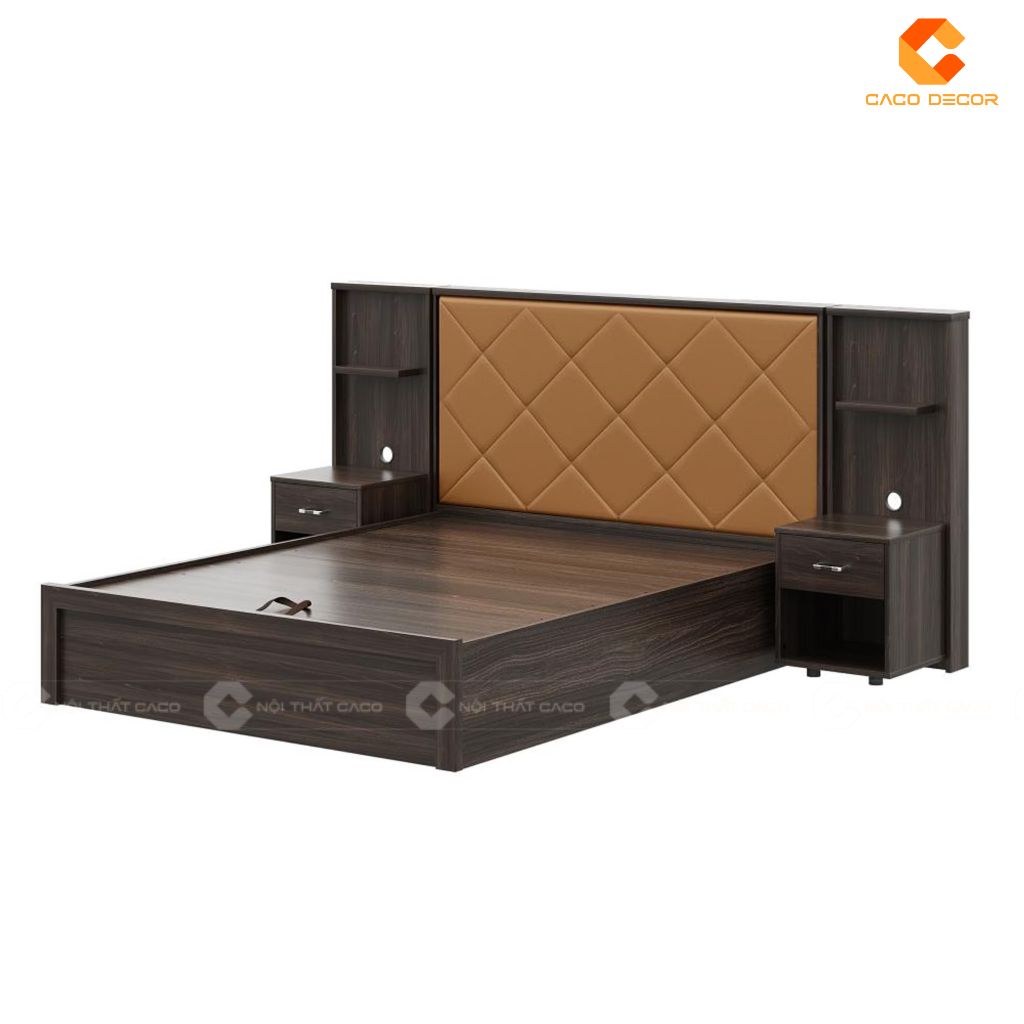 Giường ngủ gỗ công nghiệp GN103 bọc nệm