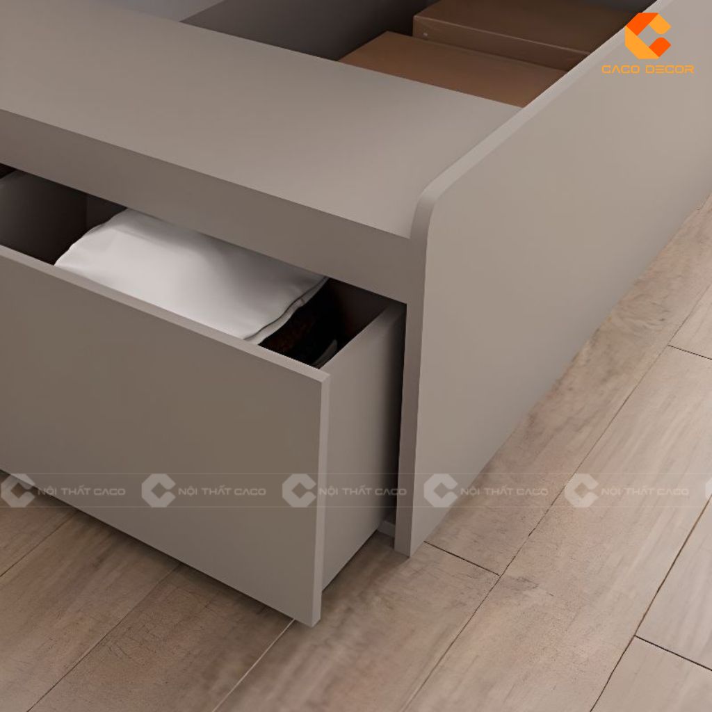 Giường Ngủ Gỗ Công Nghiệp GN106 Có Ngăn Kéo & Hộc Nâng 4