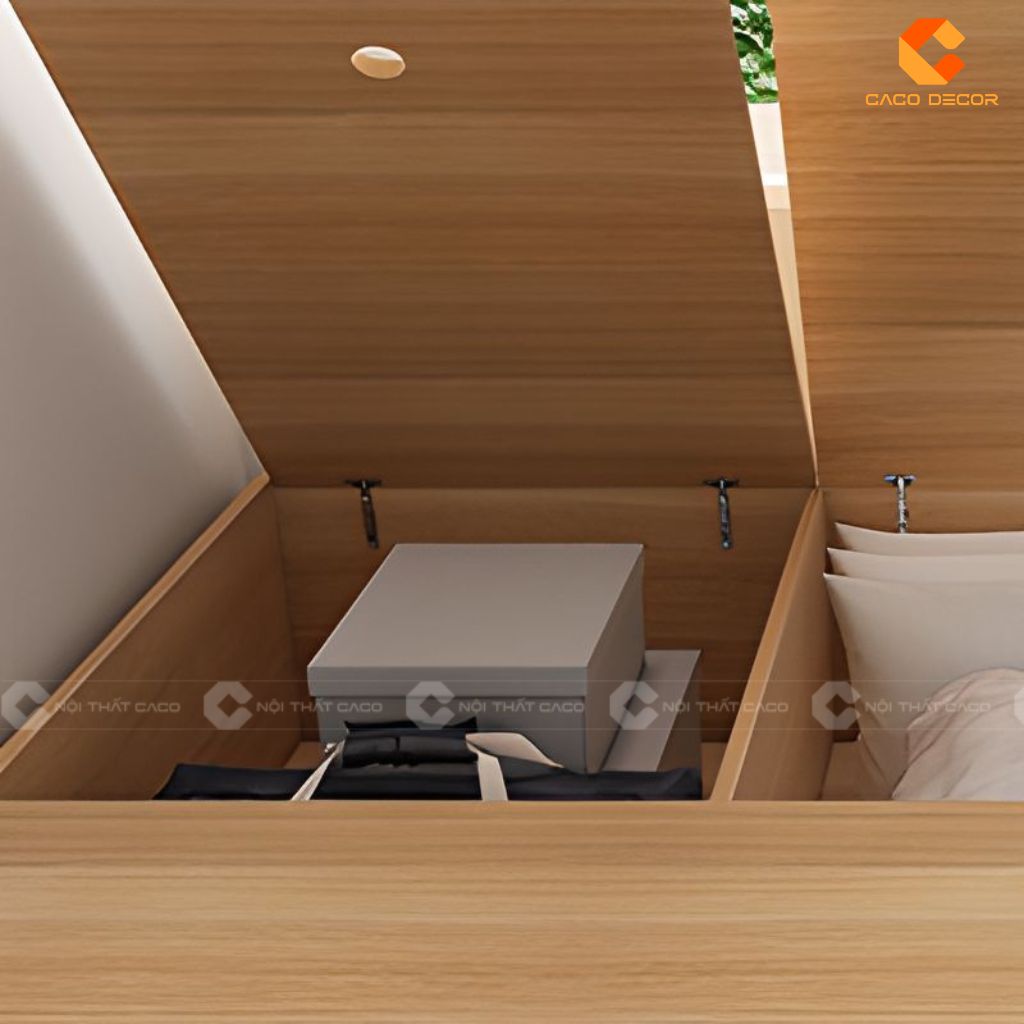 Giường Ngủ Gỗ Công Nghiệp GN109 Có Kệ Đầu Giường Và Tủ Lưu Trữ – Thiết Kế Thông Minh Cho Nhà Nhỏ 3
