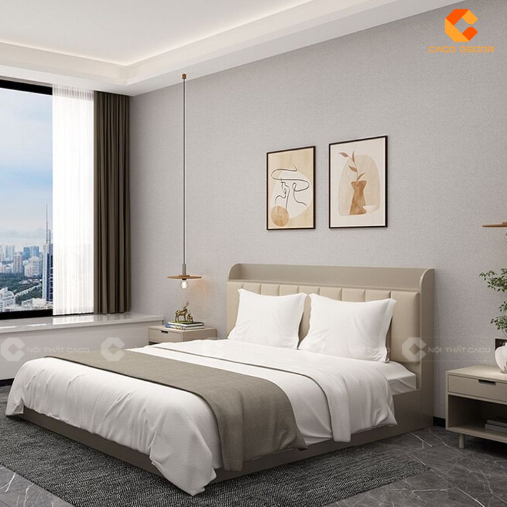 Mẫu giường gỗ công nghiệp GN112