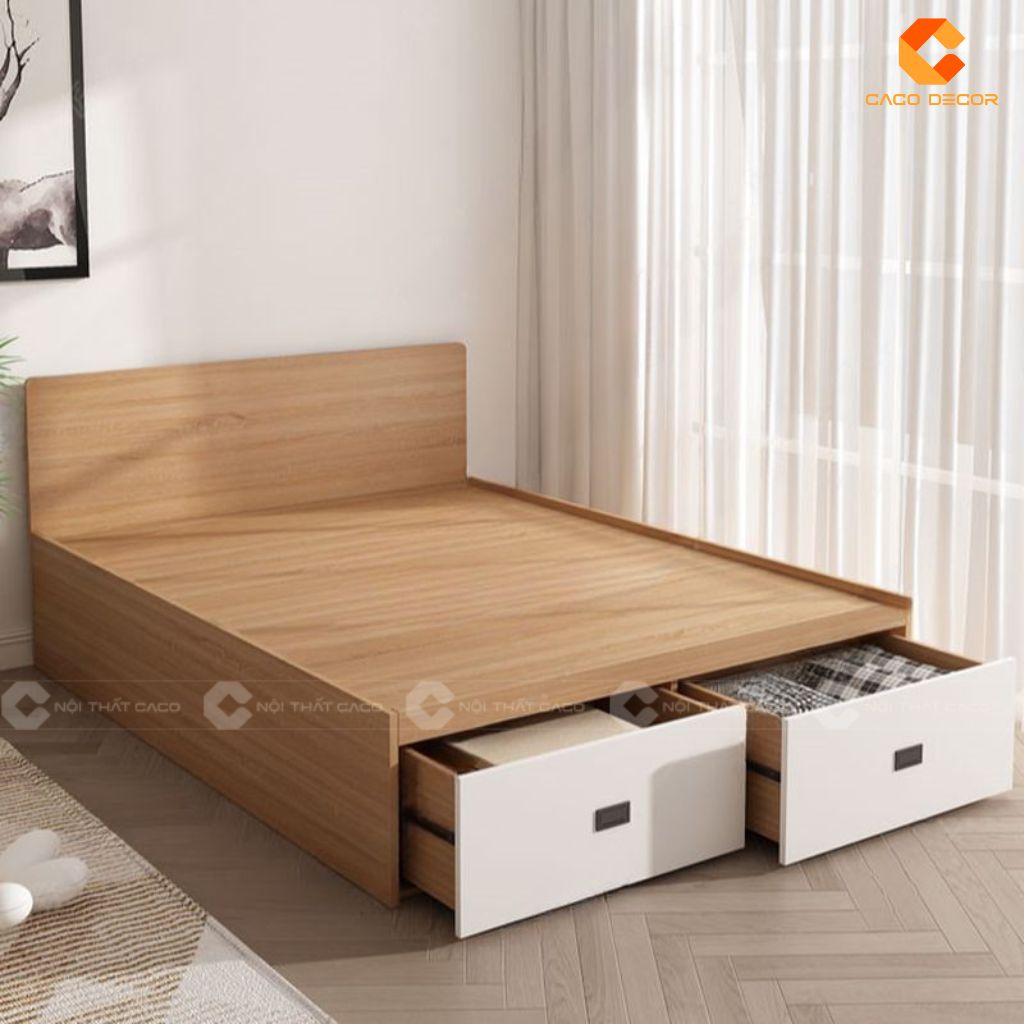 Giường Ngủ Gỗ Công Nghiệp GN113 Tối Giản 2