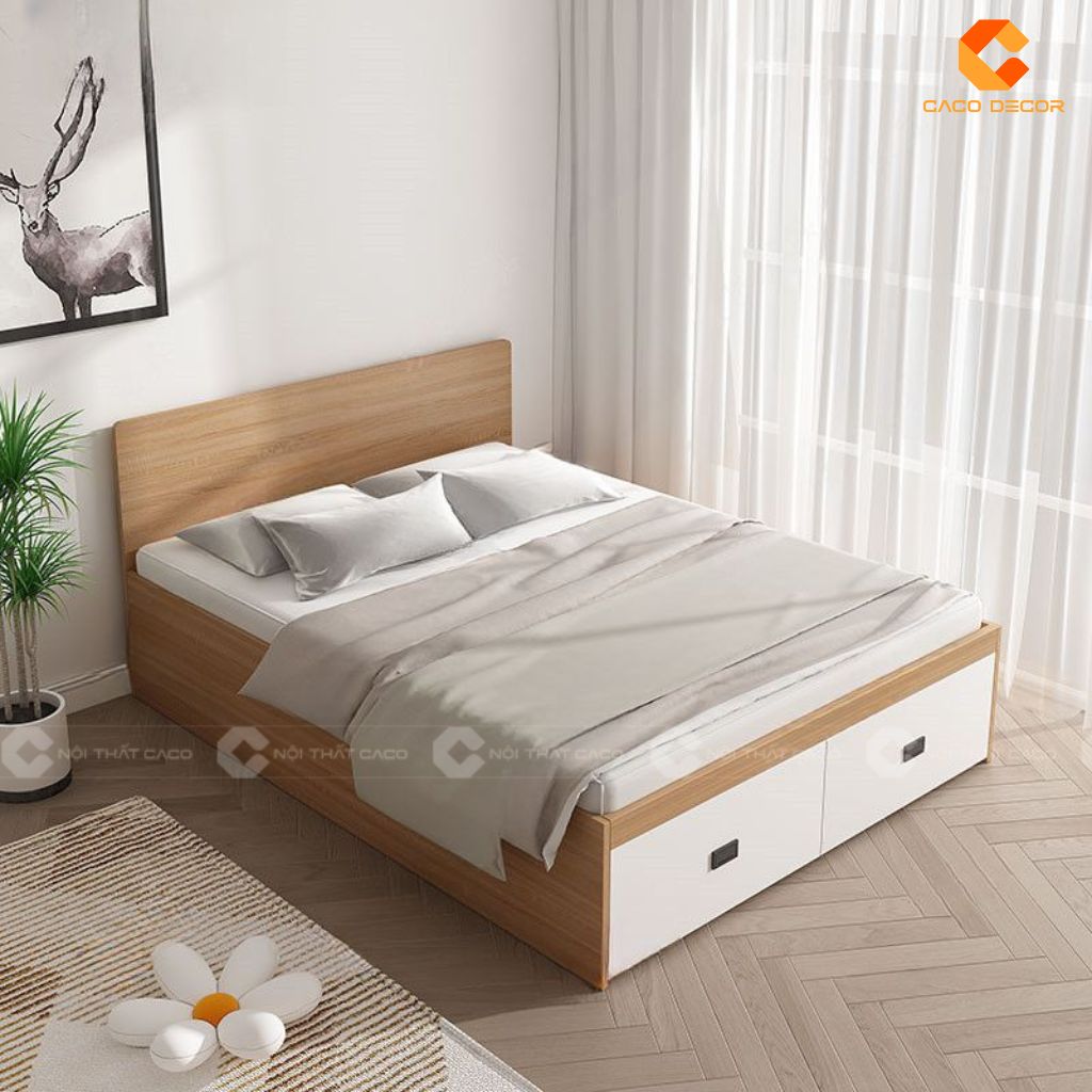 Giường Ngủ Gỗ Công Nghiệp GN113 Tối Giản 1