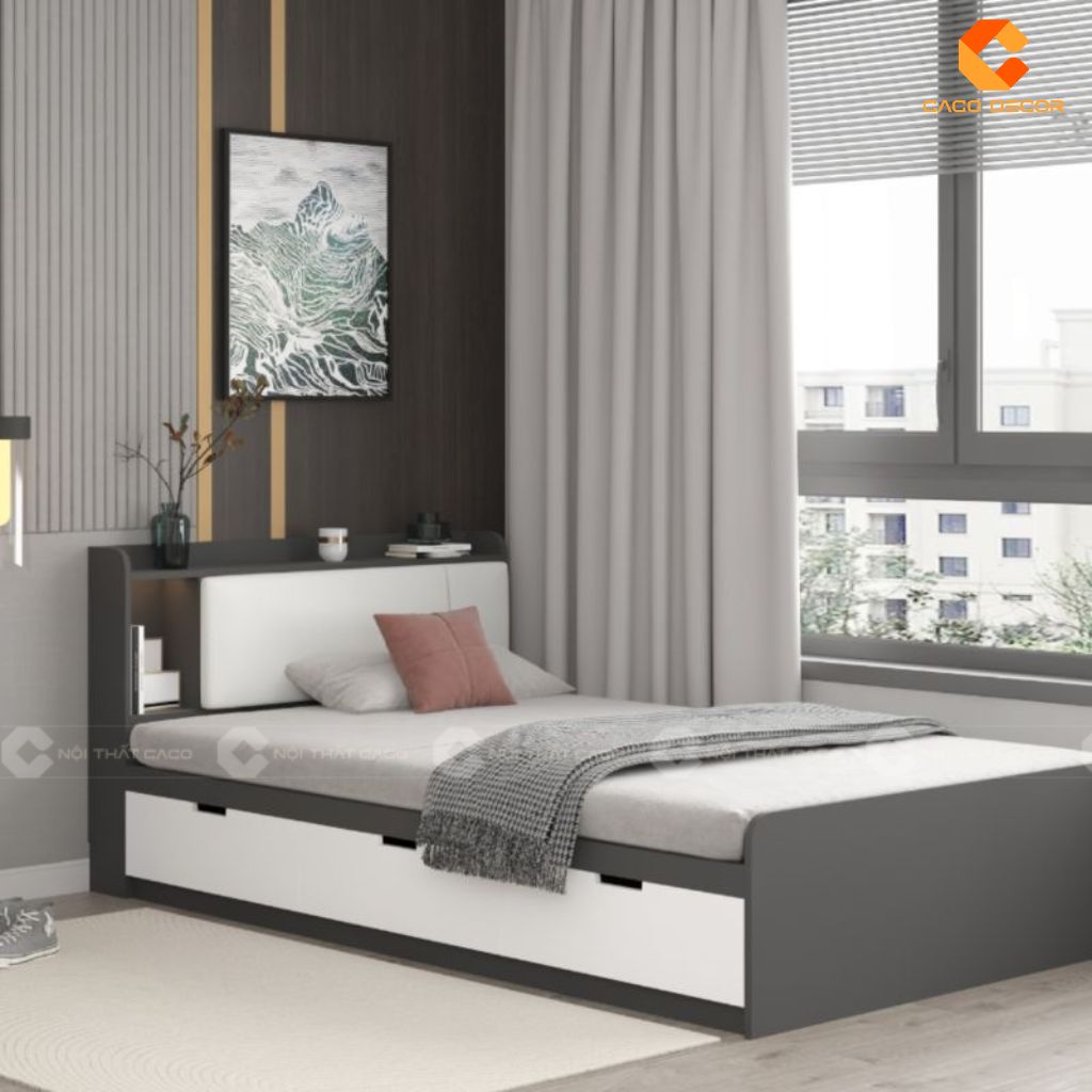 Giường Ngủ Gỗ Công Nghiệp GN114 Thông Minh 1