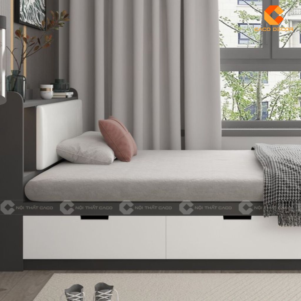 Giường Ngủ Gỗ Công Nghiệp GN114 Thông Minh 5