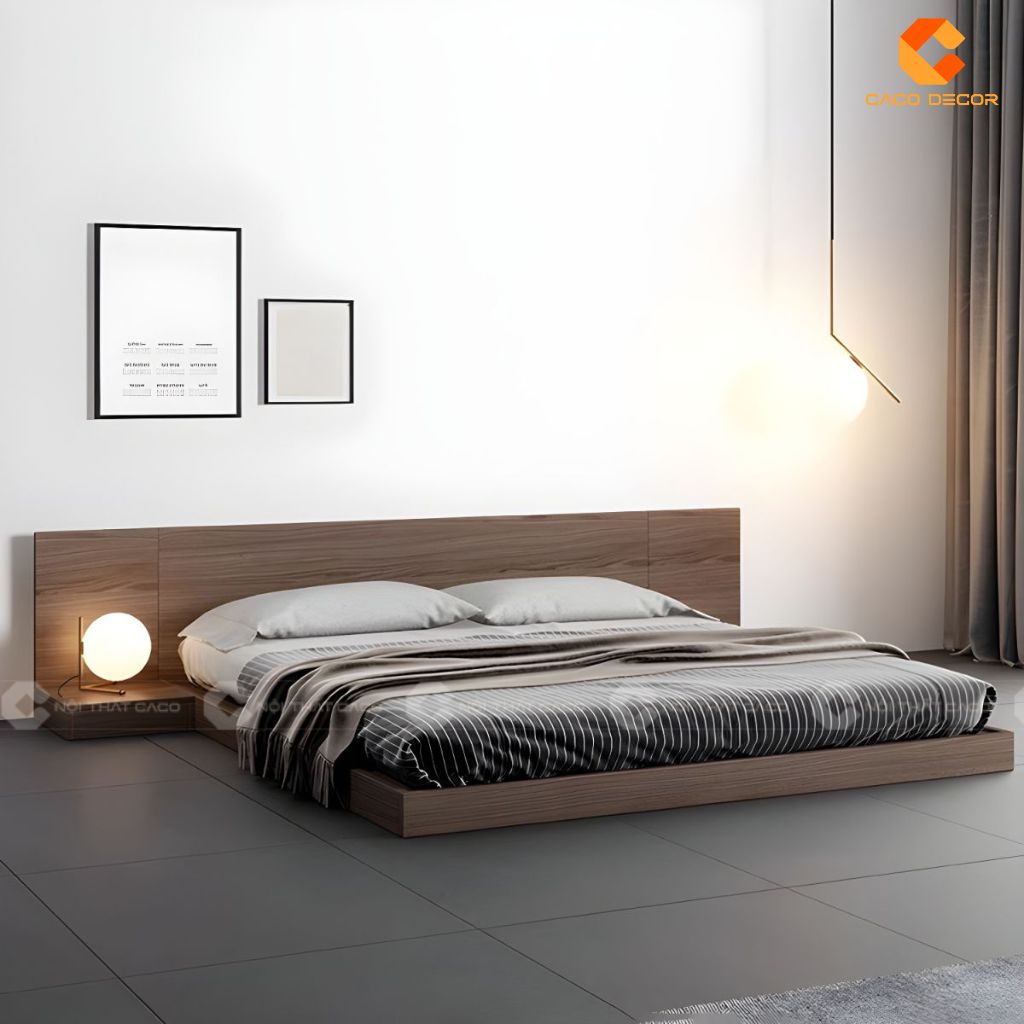 Giường ngủ gỗ công nghiệp GN118 với màu sắc hiện đại