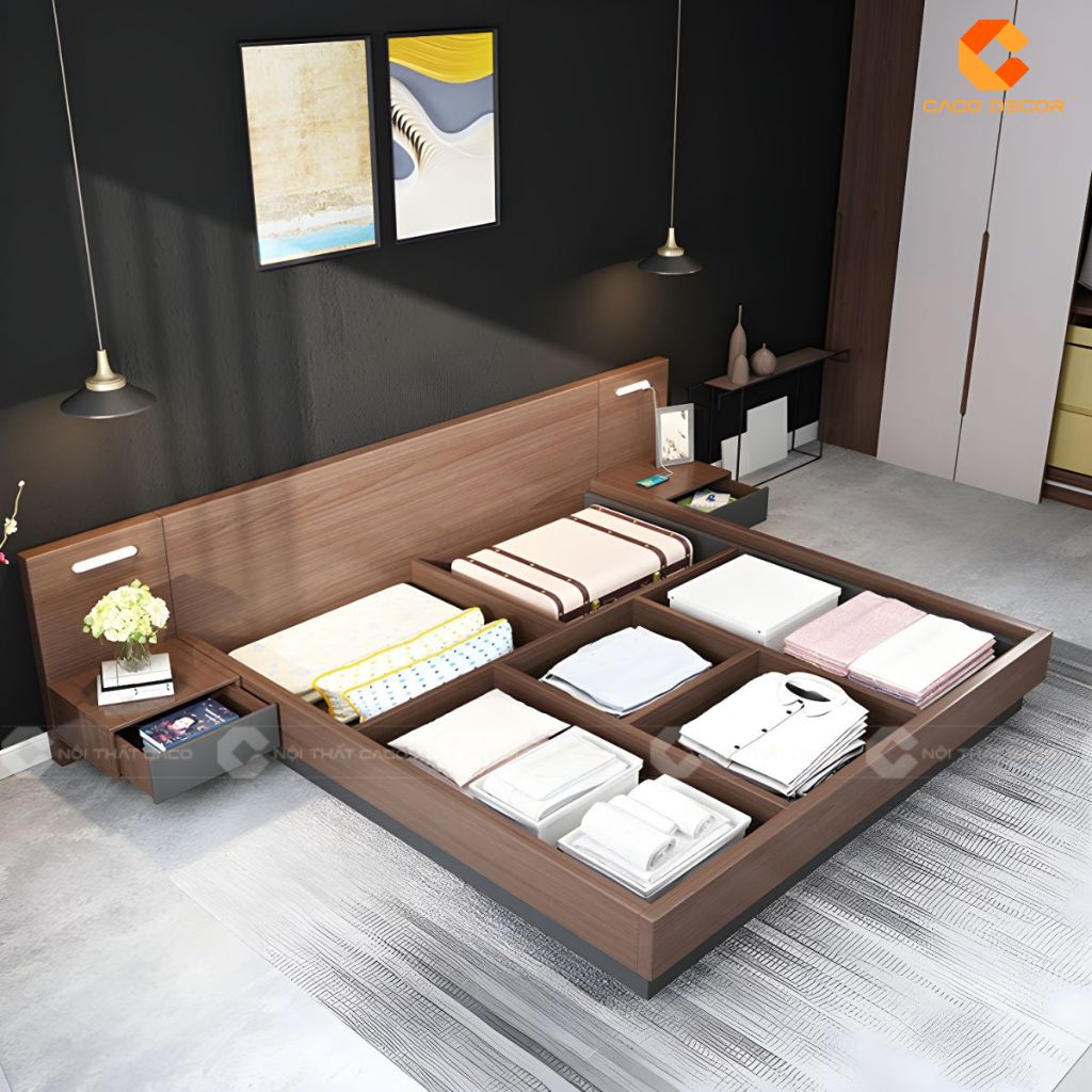 Giường Gỗ Công Nghiệp GN120 Mẫu Giường Thông Minh Hiện Đại 6