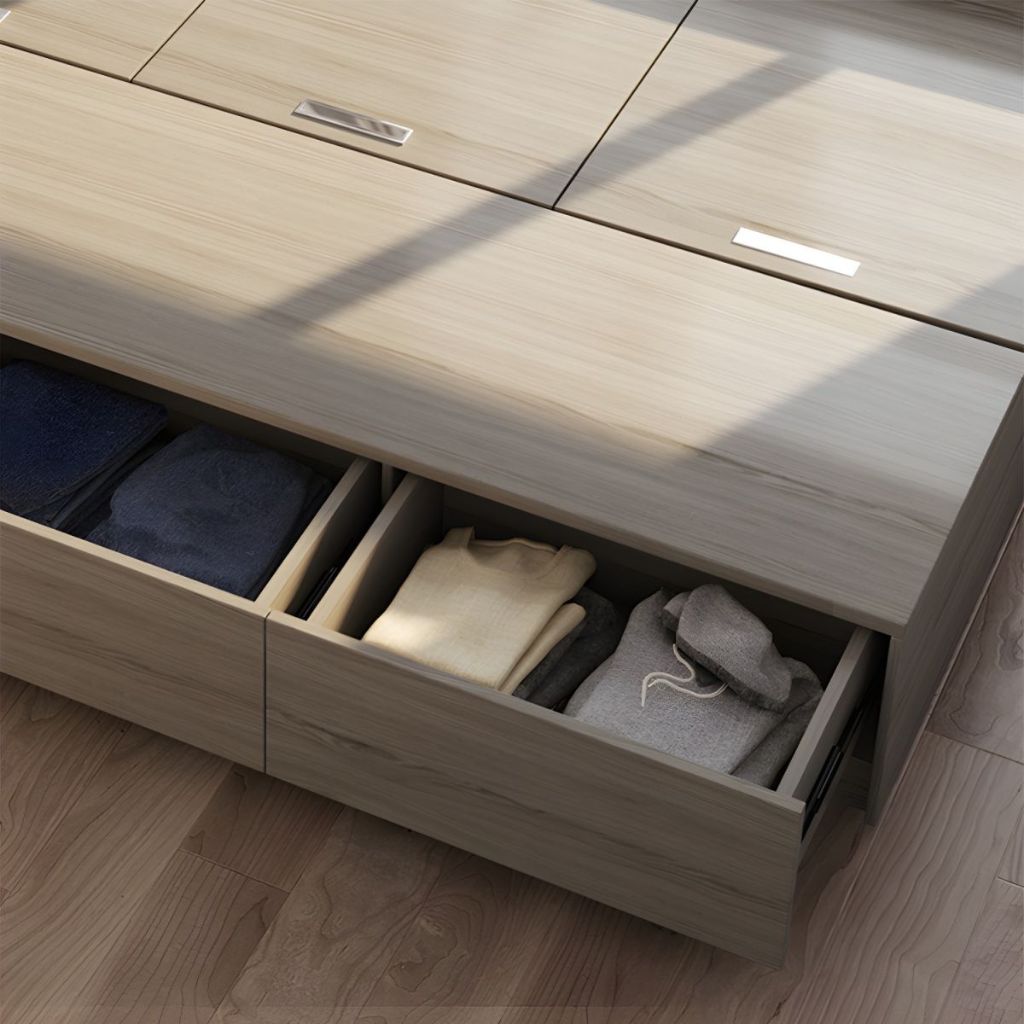 Giường  Gỗ Công Nghiệp GN121 Thiết Kế Hiện Đại, Khoang Chứa Lớn Tiện Dụng 5