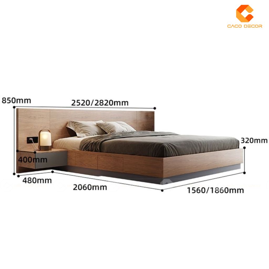  Giường Ngủ Gỗ Công Nghiệp GN124 Thiết Kế Sang Trọng, Tối Ưu Không Gian Hiện Đại 5
