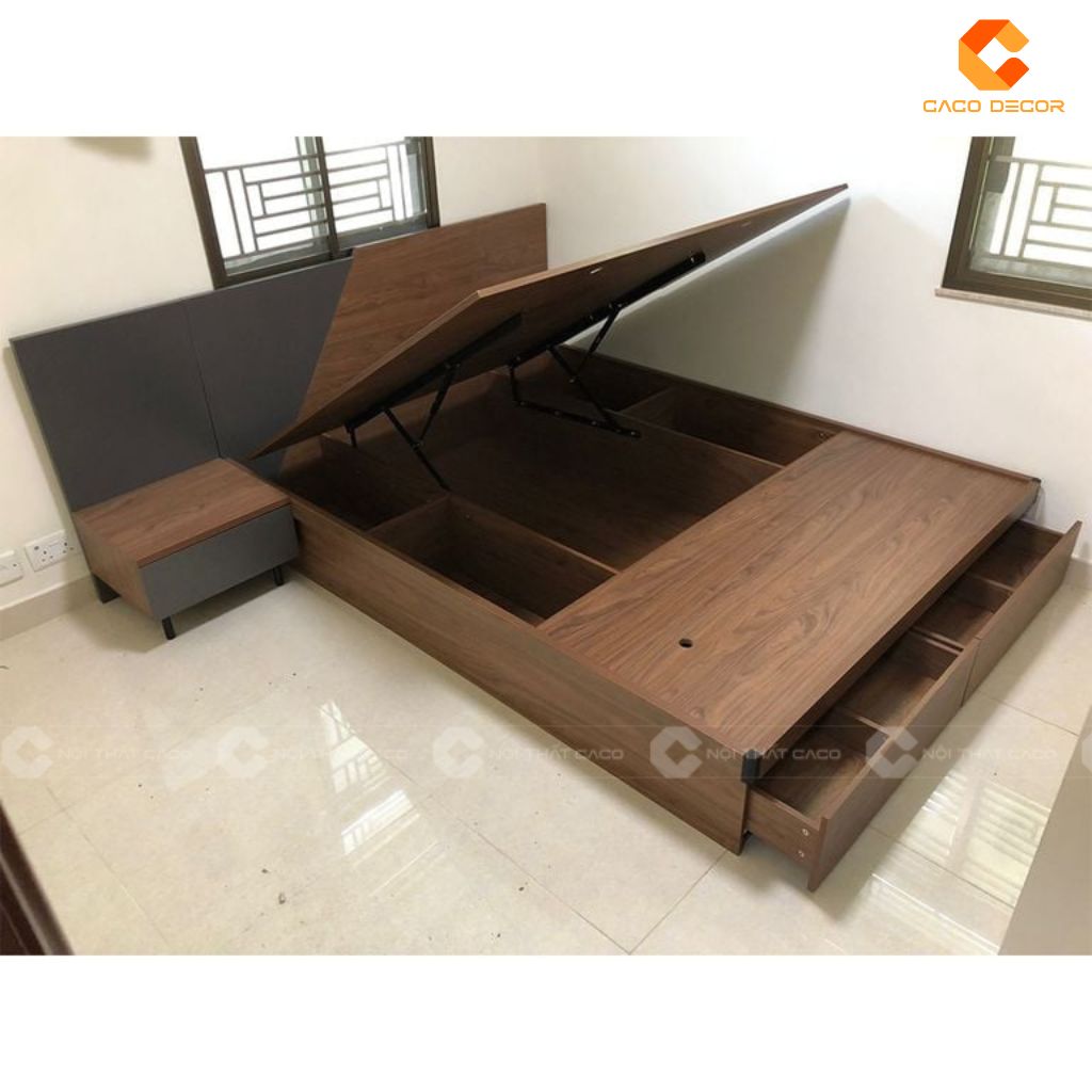 Giường Ngủ Gỗ Công Nghiệp GN126 Thiết Kế Hiện Đại, Tinh Tế Chuẩn Phòng Ngủ Sang Trọng 2