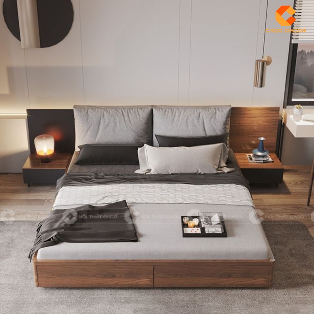 Giường Ngủ Gỗ Công Nghiệp GN126 Thiết Kế Hiện Đại, Tinh Tế Chuẩn Phòng Ngủ Sang Trọng 1