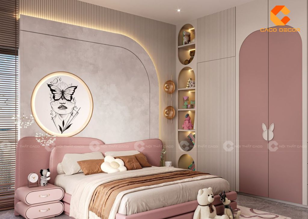 30+ Mẫu Giường Ngủ Trẻ Em Bằng Gỗ Đẹp, Bền, An Toàn Tại CaCo 8