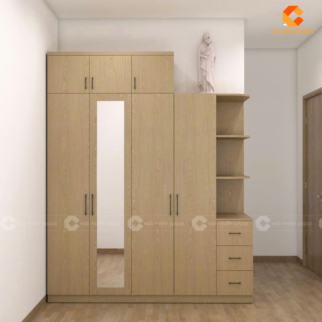 Hình ảnh 3D tủ áo bàn giao cho khách hàng