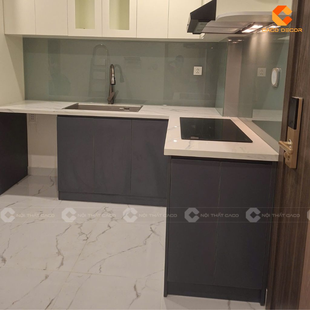 Hình ảnh thực tế bàn giao tủ bếp cao cấp